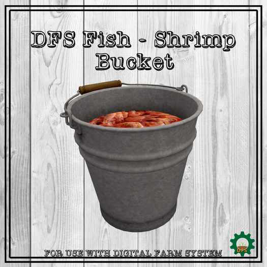 Second Life Marketplace DFS Fish Shrimp Bucket Texture